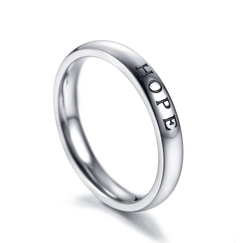 2018  HOPE FAITH LOVE Rings for Women Three Tone Stainless Steel Girls Best Friends Party Finger Ring Accessories Jewelry