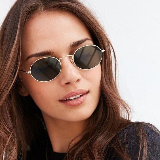 C2GoldBlackDCM Small Oval Sunglasses Women Luxury 2018 Men Brand Designer Eyewear Shades Ladies Alloy Sun Glasses UV400