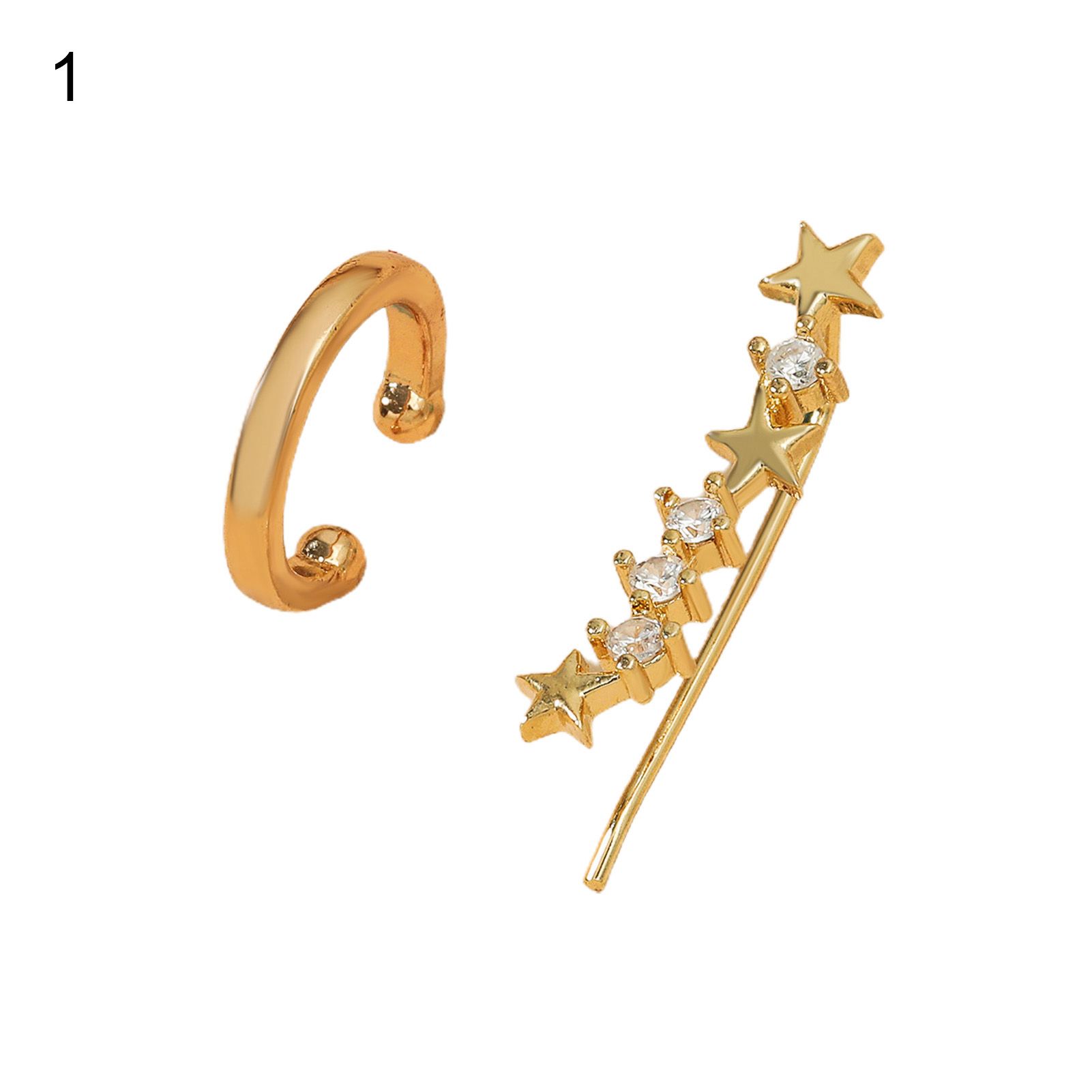 Ear Clips Imitation Pearls Non Pierced Geometry Shape Ear Clips