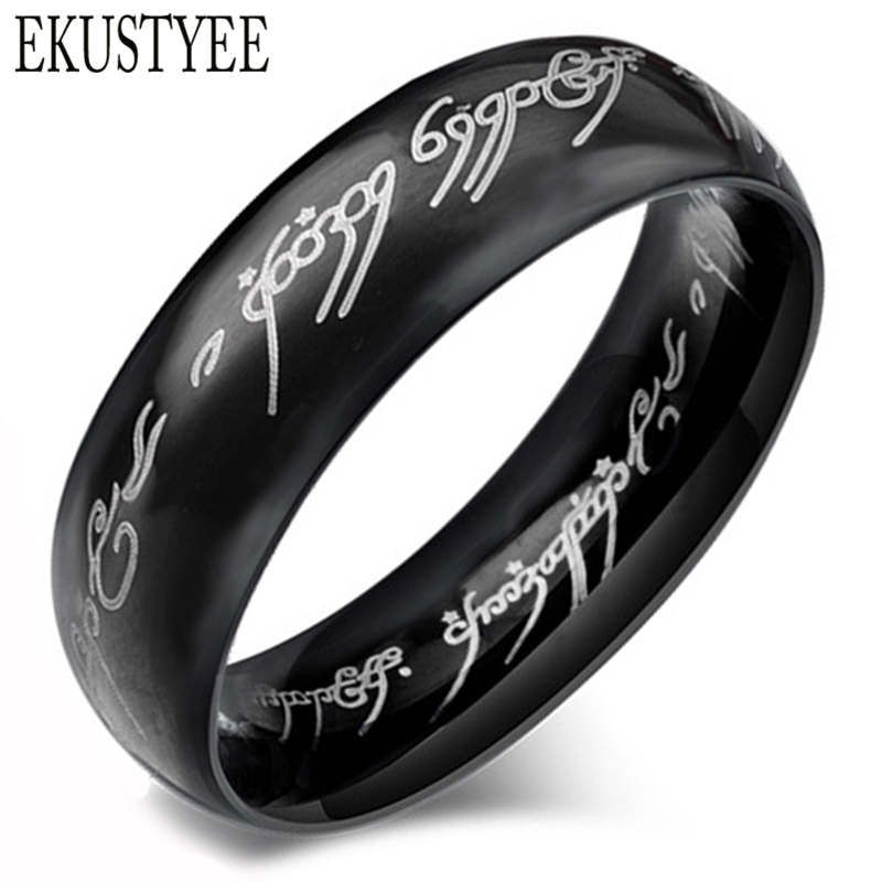 2019 316L Stainless Steel Ring Present Lord of One Rings Women Men Fashion Stainless Couple Rings Jewelry