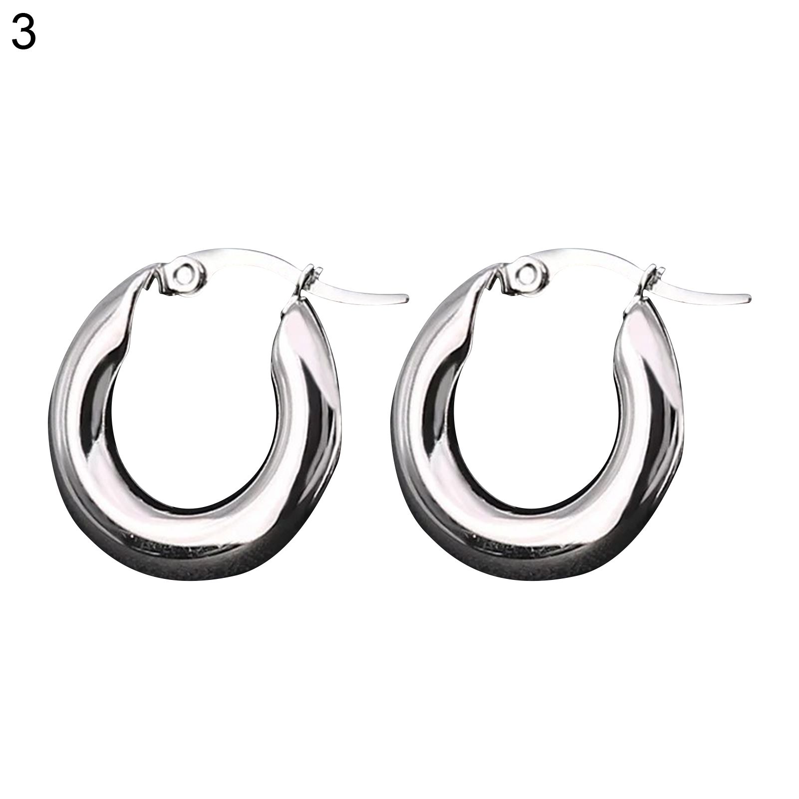 Women Earrings Punk All Match Solid Punk Earrings