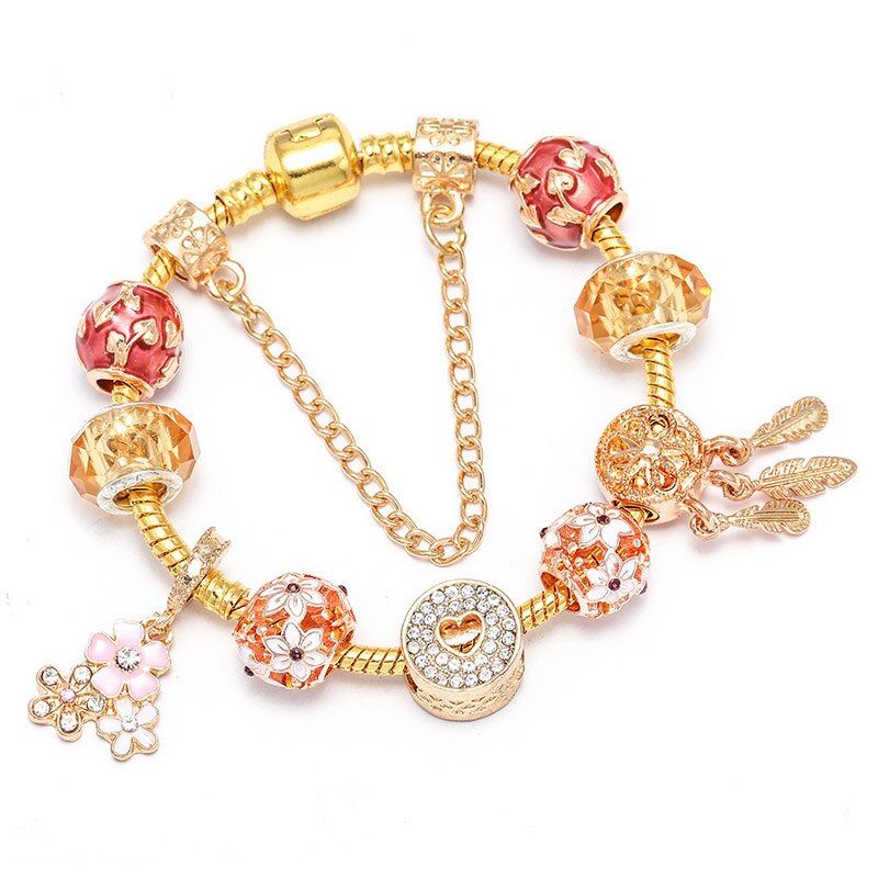 Boosbiy European Style Charm Bracelets With Catching Love Network Beads Fashion Brand Bracelet For Women Nice Jewelry Gift