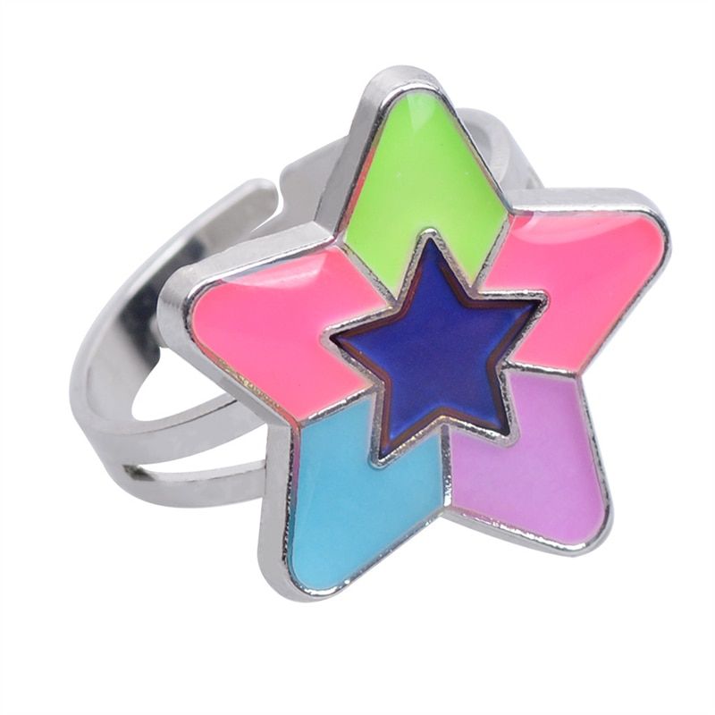 1pc Unicorn Mood Ring Color Change Mood Ring Adjustable Emotion Feeling Changeable Temperature Ring Jewelry Wholesale