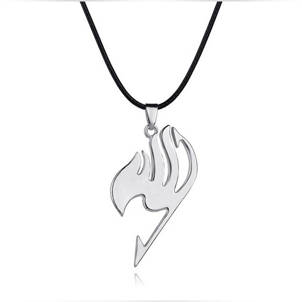 Hot 6 colors Fashion Anime Charm Fairy Tail Pendant Necklace Leather Rope Jewelry For Men And Women Gifts
