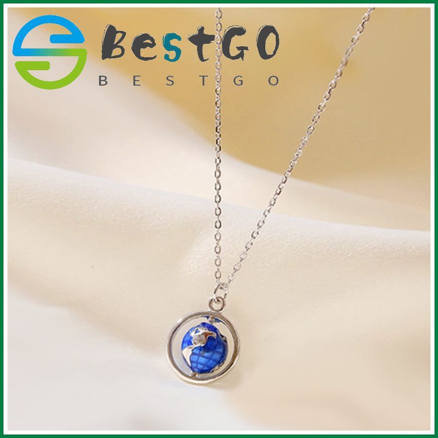 Blue Planet Necklace Female Korean Fashion Sweet Fantasy Planet Pendant Collarbone Chain