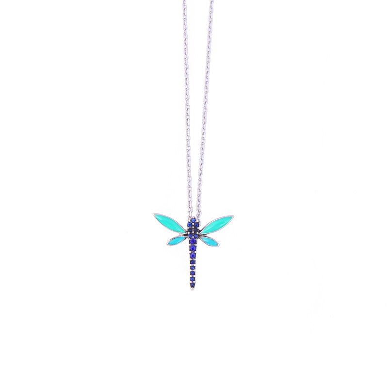 Eight-type Exquisite Crystal Flower Dragonfly Cactus Cross Water Drop Pendant Necklace For Women Gifts Fashion Jewelry Wholesale