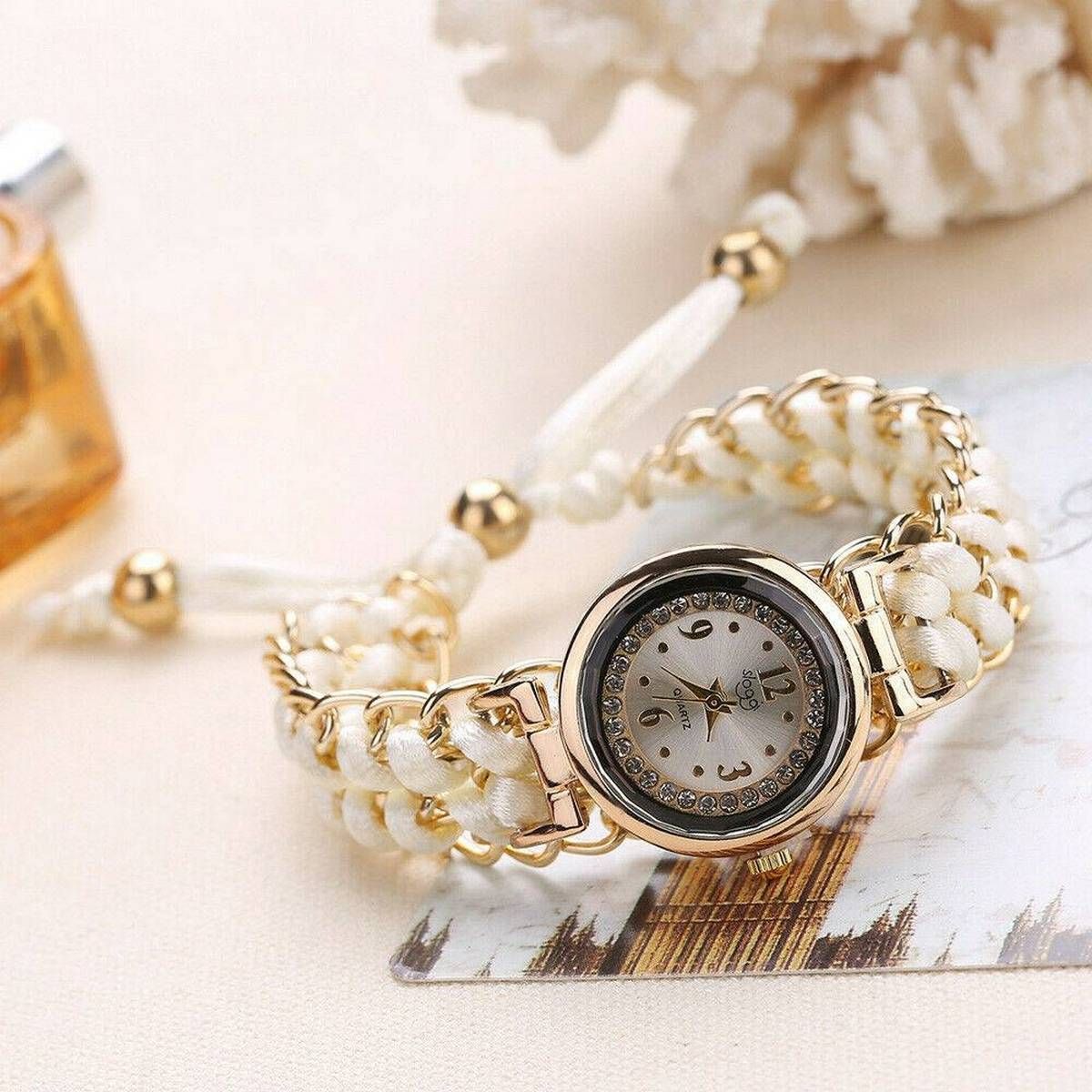Women Bracelet Fashion Knitting Rope Chain Analog Watches