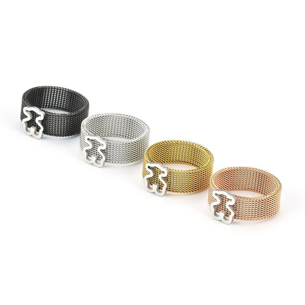 Bear stainless steel jewelry best quality nice gifts ring Aliexpress 10 years anniversary speical sell discount for promoting