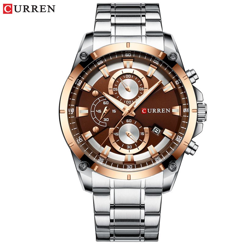 CURREN Creative Design Watches Men Luxury Quartz Wristwatch with Stainless Steel Chronograph Sport Watch Male Clockes