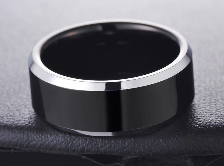New Glamour Titanium Ring Black