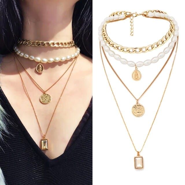 Beautiful 3 lays Locket Chain for Women - Indian