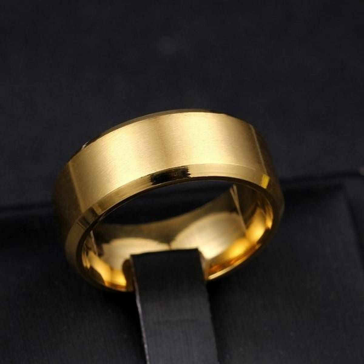 Stainless Steel Golden Finger Ring