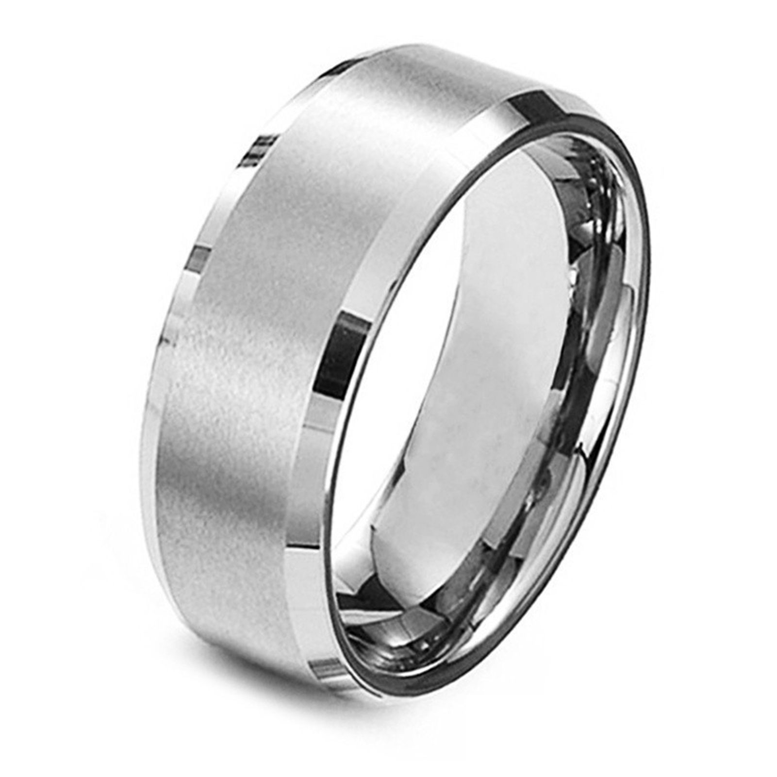 1/2Pcs Finger Band Romantic Beveled Edge Alloy Shining Rhinestone Couple Ring Jewelry Accessory