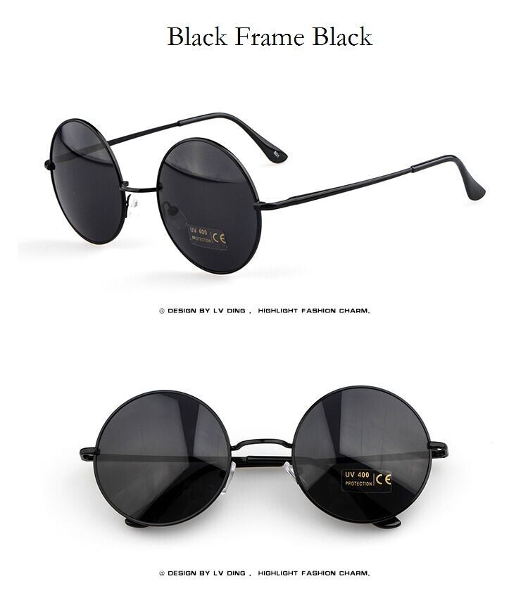 Black Frame BlackVintage Steampunk Sunglasses Round Designer Steam Punk Metal Oculos de sol masculino Women Coating Men Retro Sun glasses YJ129