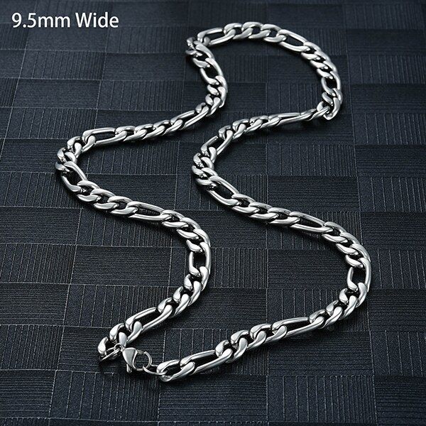 Mens Figaro Chains Stainless Steel Necklace For Men Women Fashion Necklaces Jewelry Gift