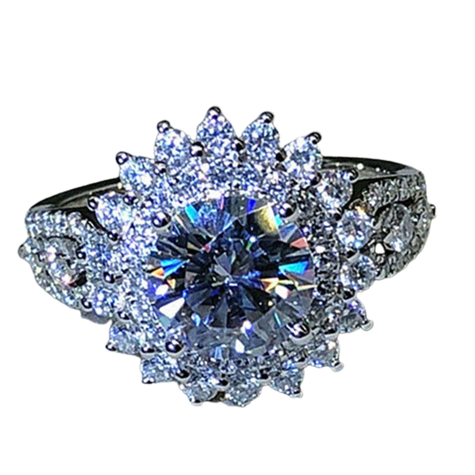 Wedding Band Ring Flower Shape Lightweight Fashion Appearance Finger Ring