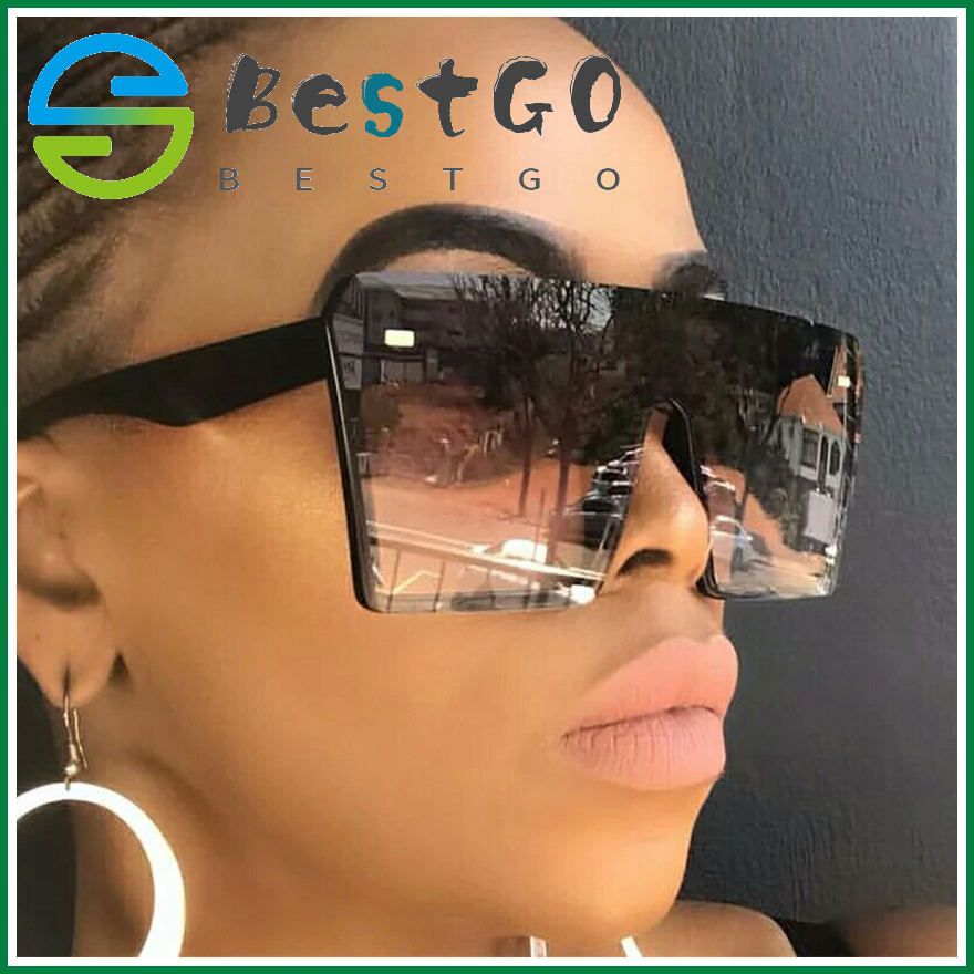 Large frame square rice nail one-piece sunglasses European and American fashion sunglasses personality wild trend sunglasses
