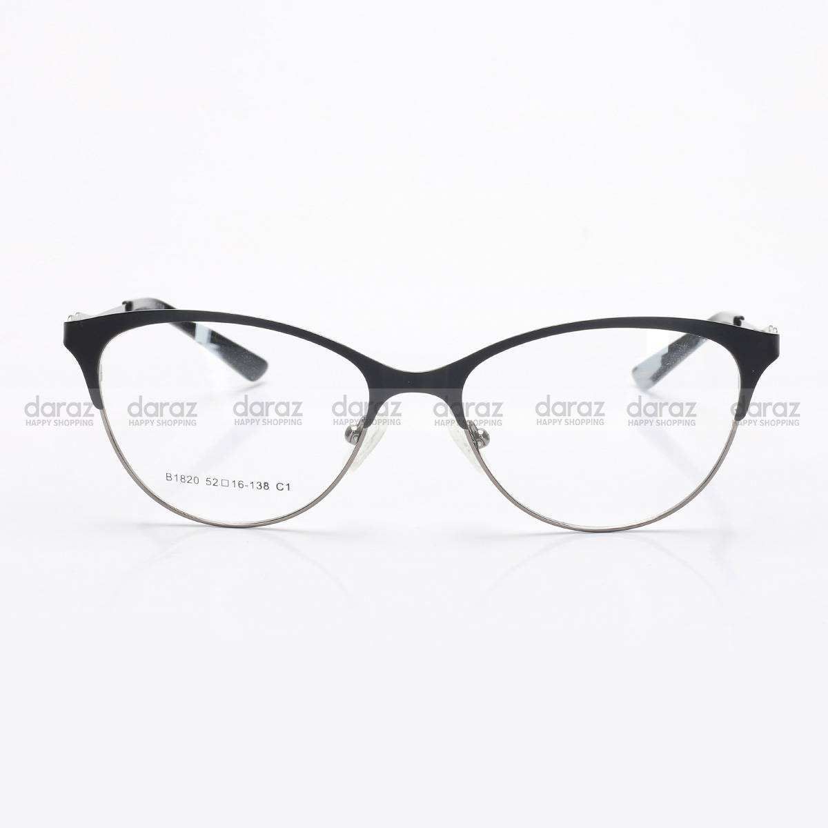 Black Cats Eye Metal Optical Frame For Women (blue cod optics)
