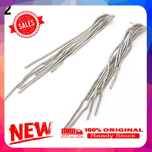 Women Party Cocktail Wedding Snake Chain Tassel Dangle Post Back Linear Earrings