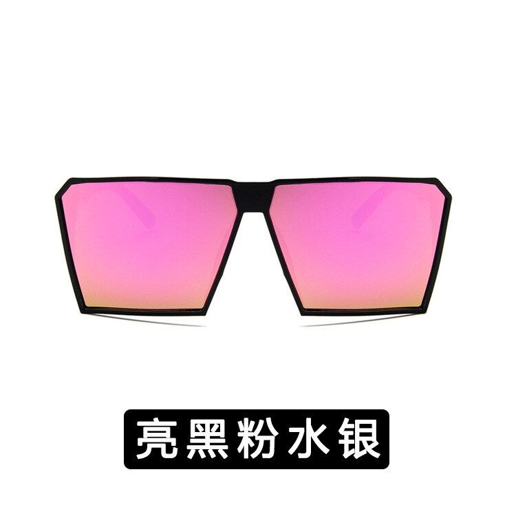 pinkOversized Square Sunglasses Women Gradient 2018 Summer Style Classic Women Brand Designer Sun Glasses Mirror Big Square Eyewear