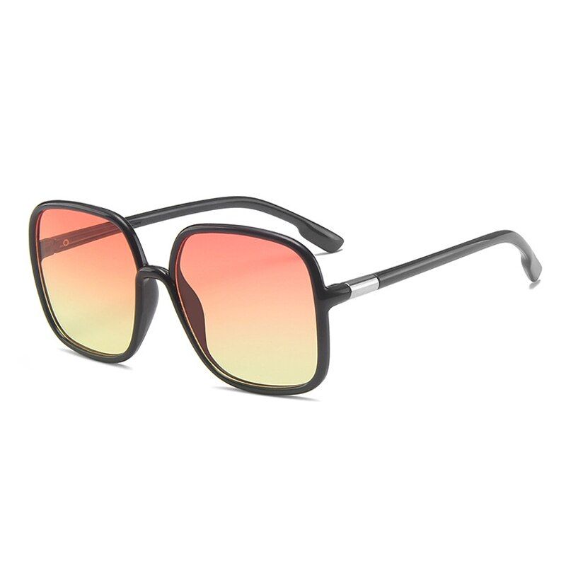 black-red yellowSIMPRECT Brand Designer Oversized Sunglasses Women 2020 Luxury Retro Square Sunglasses Men Vintage Sun Glasses Shades For Women