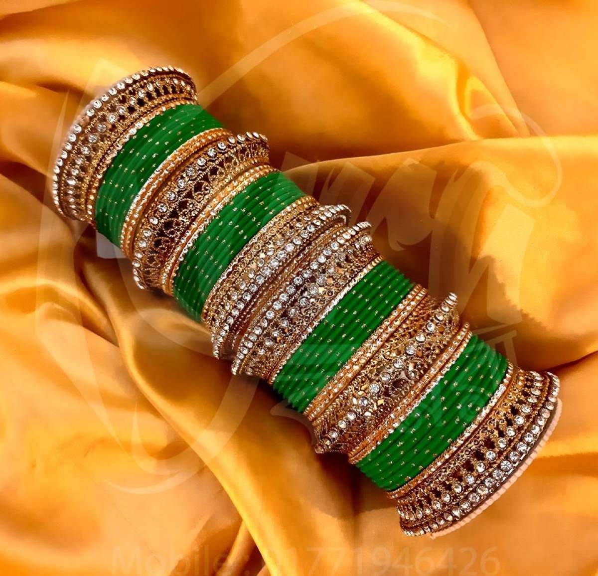 Gorgeous Multiple AD Stone Bangles Churi for Women