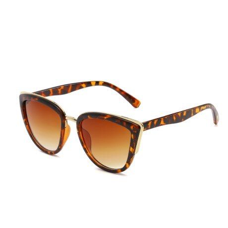 Brown MultiJAXIN Gafas de sol mujer Fashion Cat Eye Sunglasses Women cute versatile Sun Glasses Ms brand design classic goggles UV400