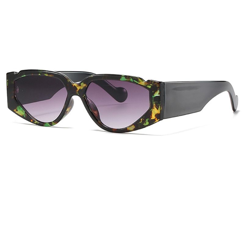OEC CPO Fashion Punk Square Sunglasses Women Vintage Cat Eye Sunglasses Men Eyewear Retro Green Gray Shades UV400 Glasses O655