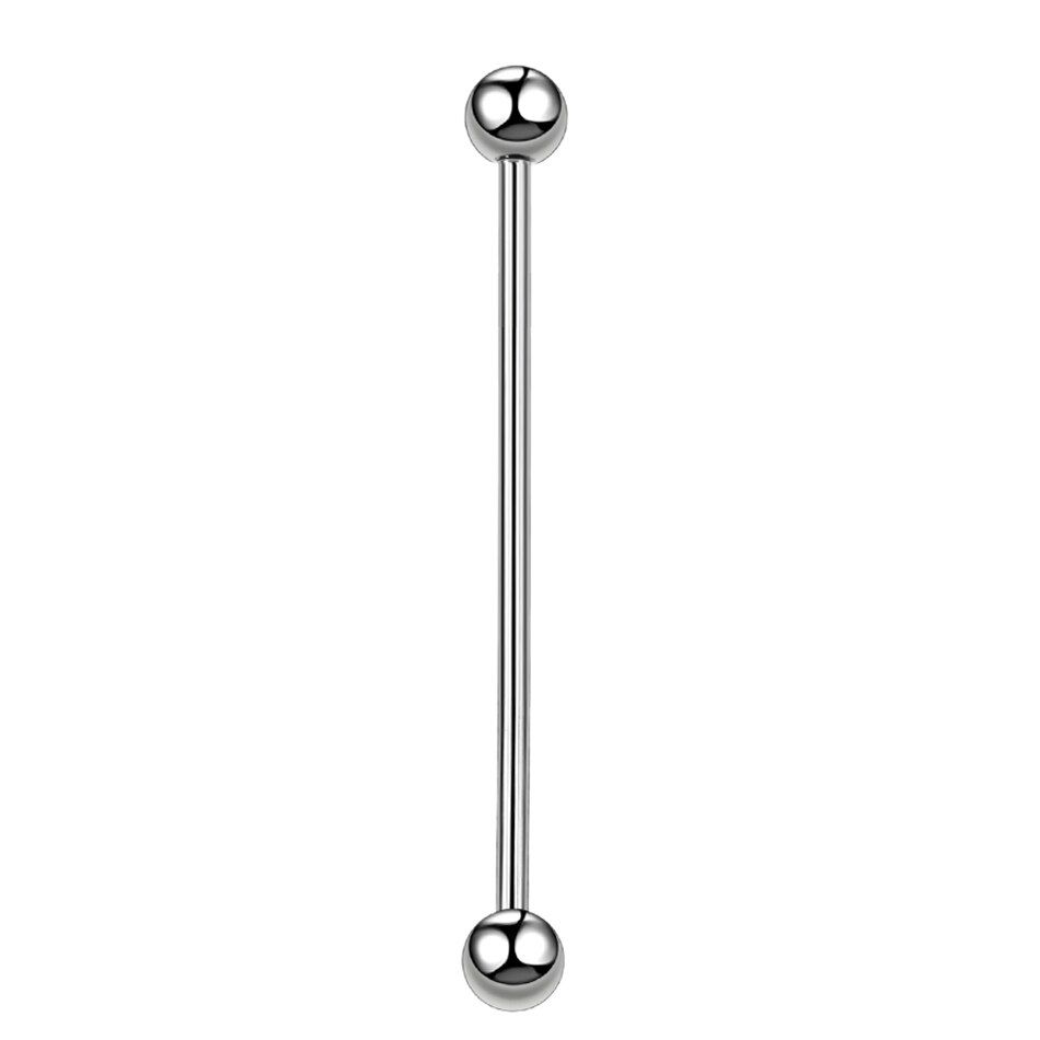 Titanium Crystal Flower Tongue Piercing Gem Septum Industrial Barbell Flesh Tunnels Ear Plugs Ear Expanders Body Jewelry
