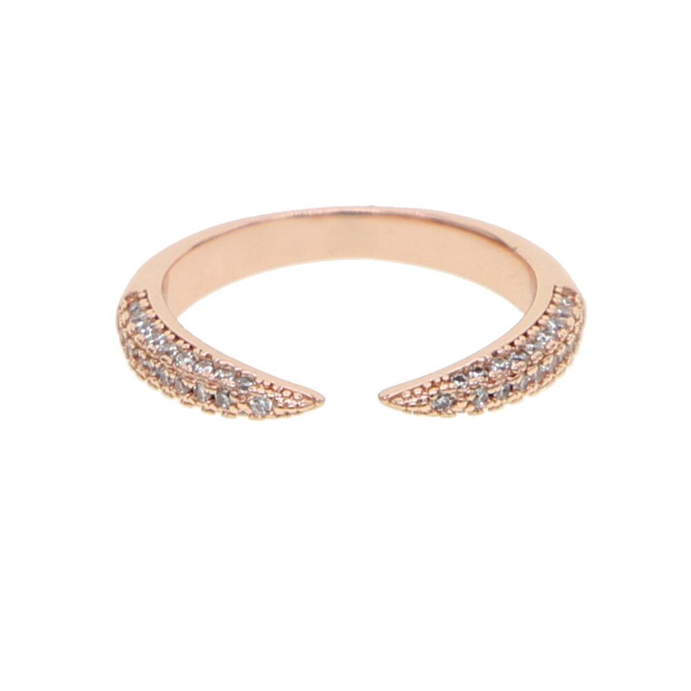 Spike open ring for women gold rose silver color stack stacking bands adjusted Knuckle rings