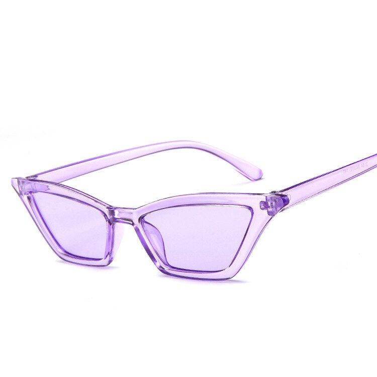 purple purpleEvrfelan Vintage Sunglasses Women Cat Eye Sun Glasses Retro Ladies Sunglasses Small Frame oculos de sol UV400 Wholesale