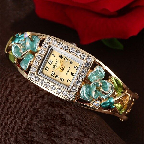 Petal Bracelet Watch Vintage Quartz Watch Cloisonne Bracelet Performance Wholesale