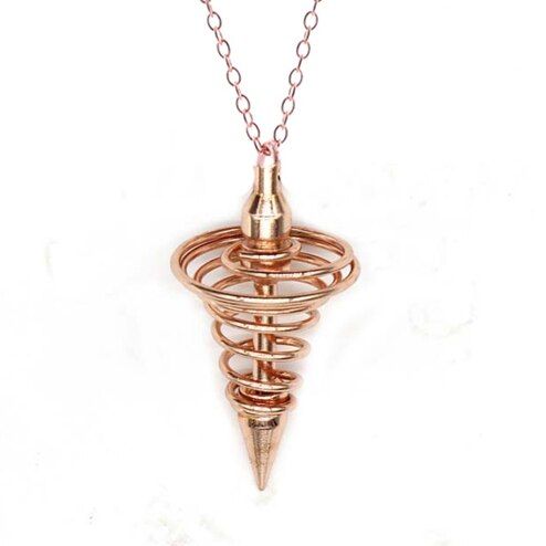 Reiki Pendant Necklace Metal Pendulum for Dowsing Divination Reiki Healing Spiritual Wicca Women Men Amulet Charm Jewelry 2019