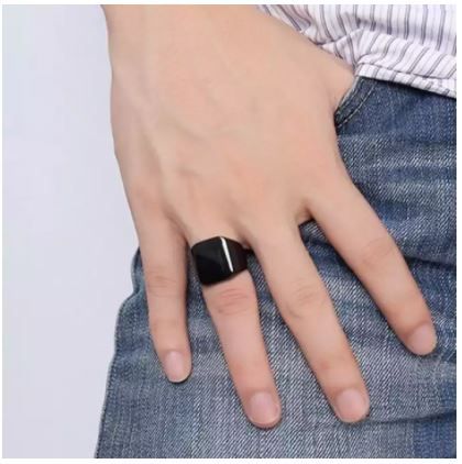 Black Ring for Men and Women Best Gift For your Love Alloy Platinum Plated Ring