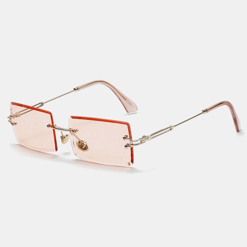C7 Shallow OrangeROYAL GIRL 2020 Square Borderless Sunglasses Female Brand Designer Retro Diamond Cut Transparent Glasses UV400 ss251
