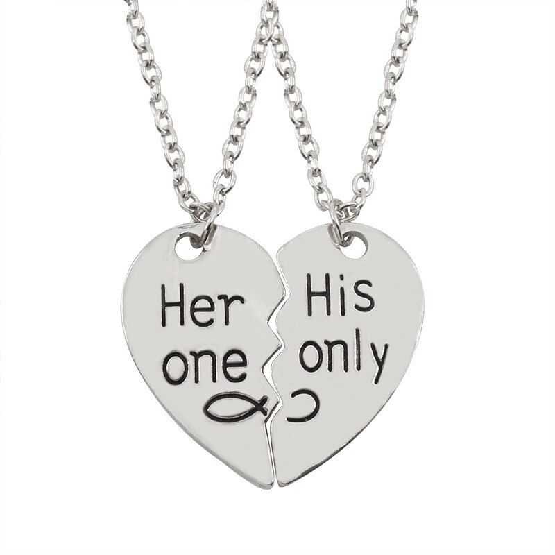 Hot Selling Best Friend Necklace 2 Piece Set Bff Friendship Letterr Pendant Heart Necklace Lady Choker Fashion Jewelry Gift 2020