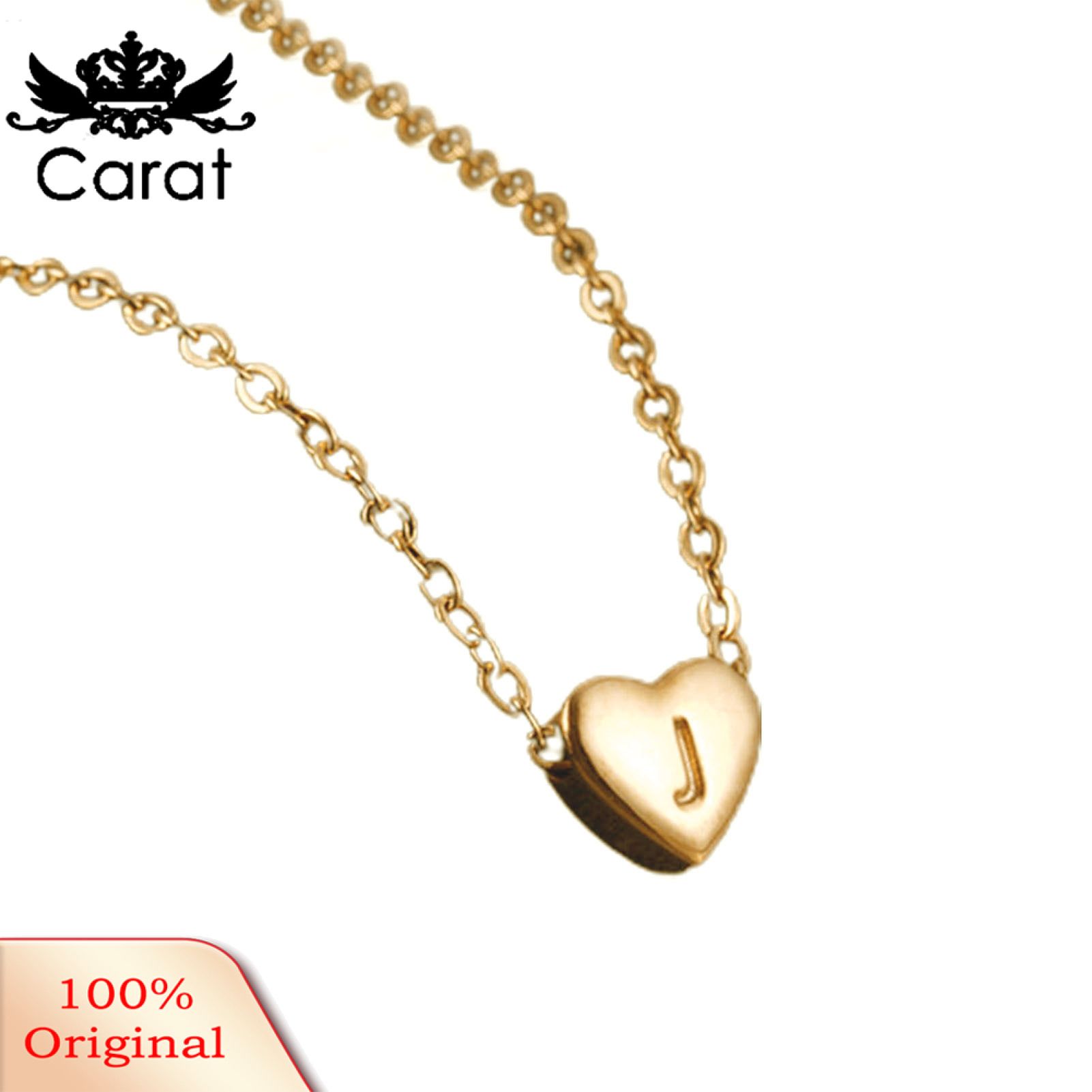 Women Necklace Heart Letter O Chain Simple Electroplated Exquisite Pendant Necklace Jewelry Gifts