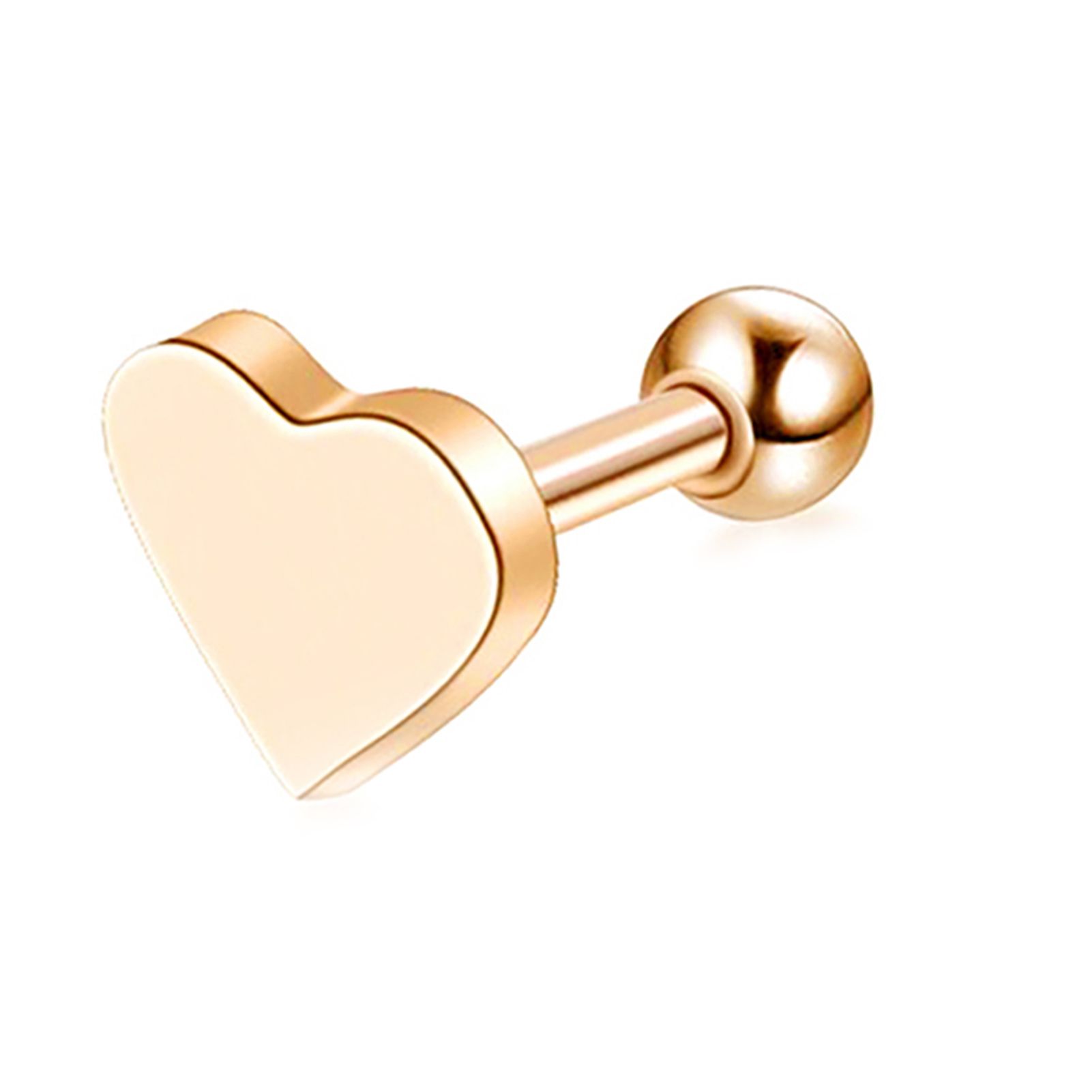 1Pc Earring Heart Shape Decorative Alloy Girls Geometric Stud Earring for Festival
