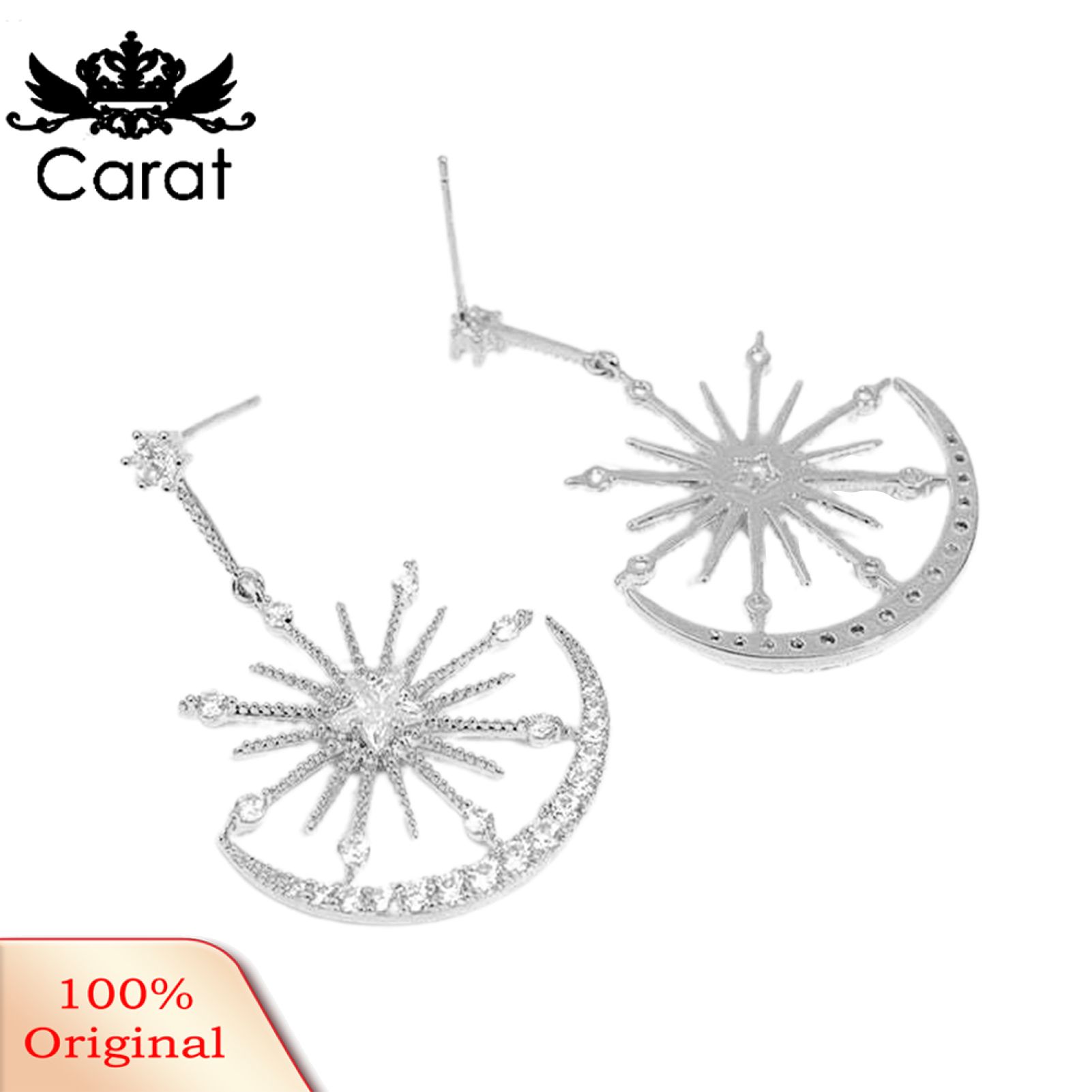 Earrings Sparkling Korean Style Fashion Appearance Dangle Earrings