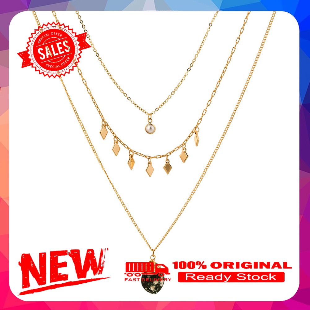 Women Butterfly Shape Bohemian Tassel Multilayer Necklace Pendant Clavicle Chain
