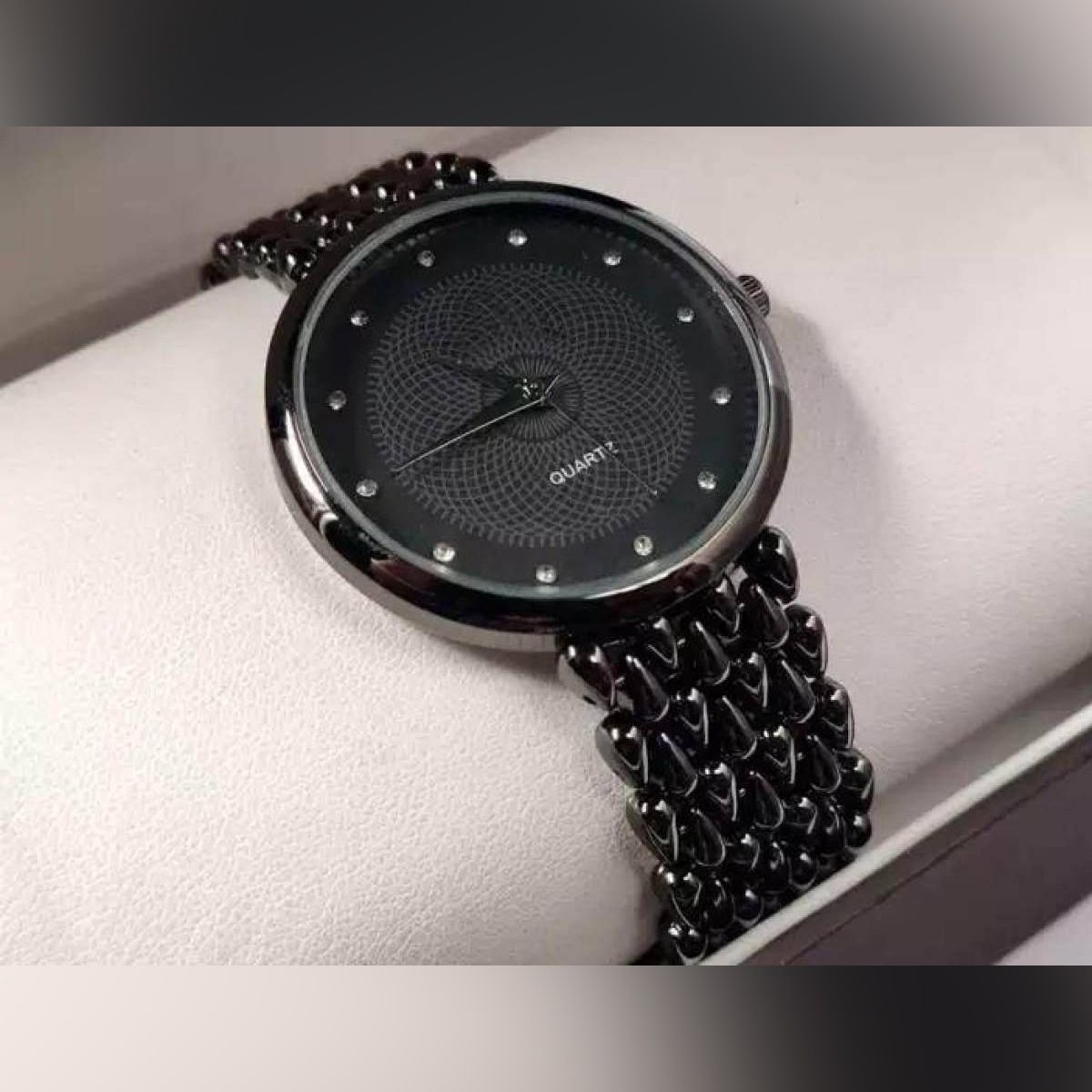 Stainless Steel Analog Watch For Women – Black
