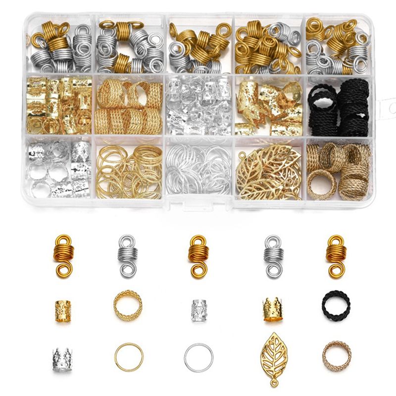 Diy Jewelry Accessories Handmade Iron Ring Spring Reggae Dirty Braid Hair Extension Ring Set Material Package