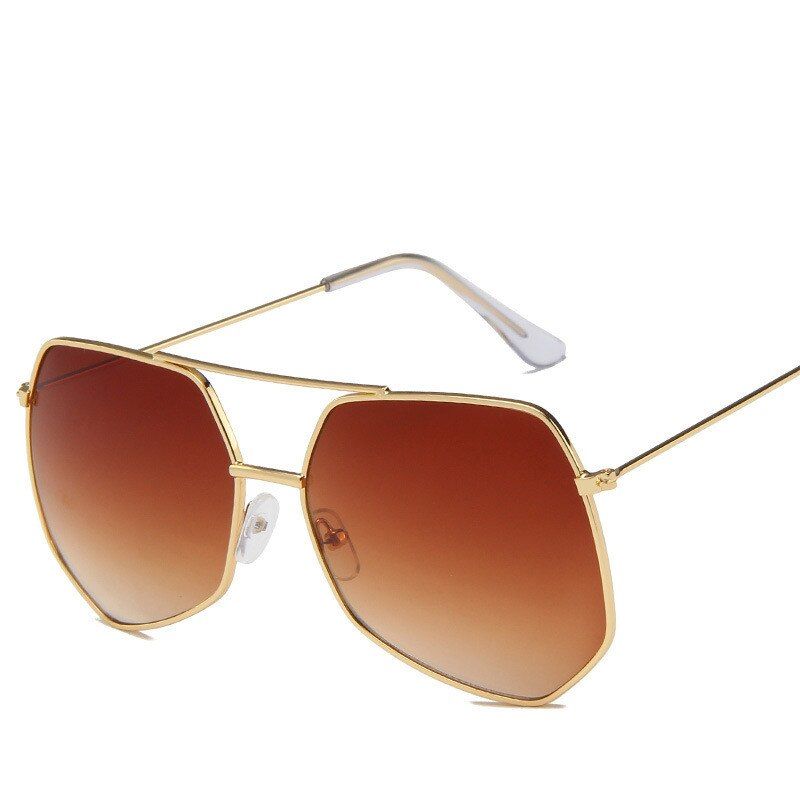 GoldTeaYoovos 2020 Large Frame Sunglasses Women/Men Luxury Brand Designer Women Sunglasses Street Beat Irregular Oculos De Sol Gafas