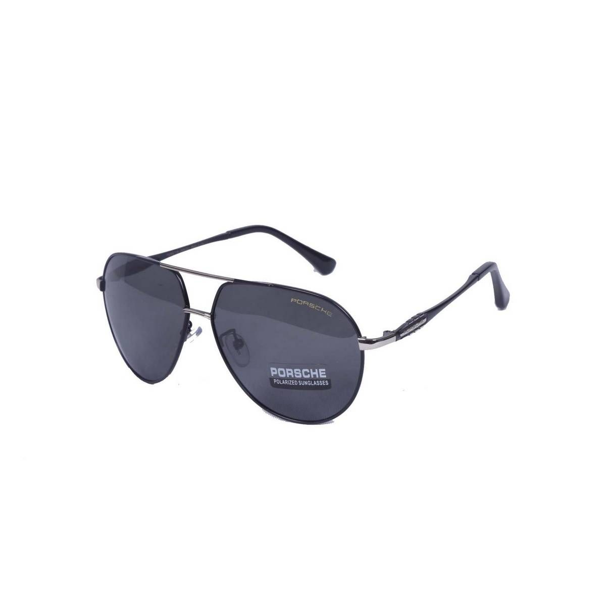 PORSCHE 2812 Black and Silver Metal Sunglass for Men