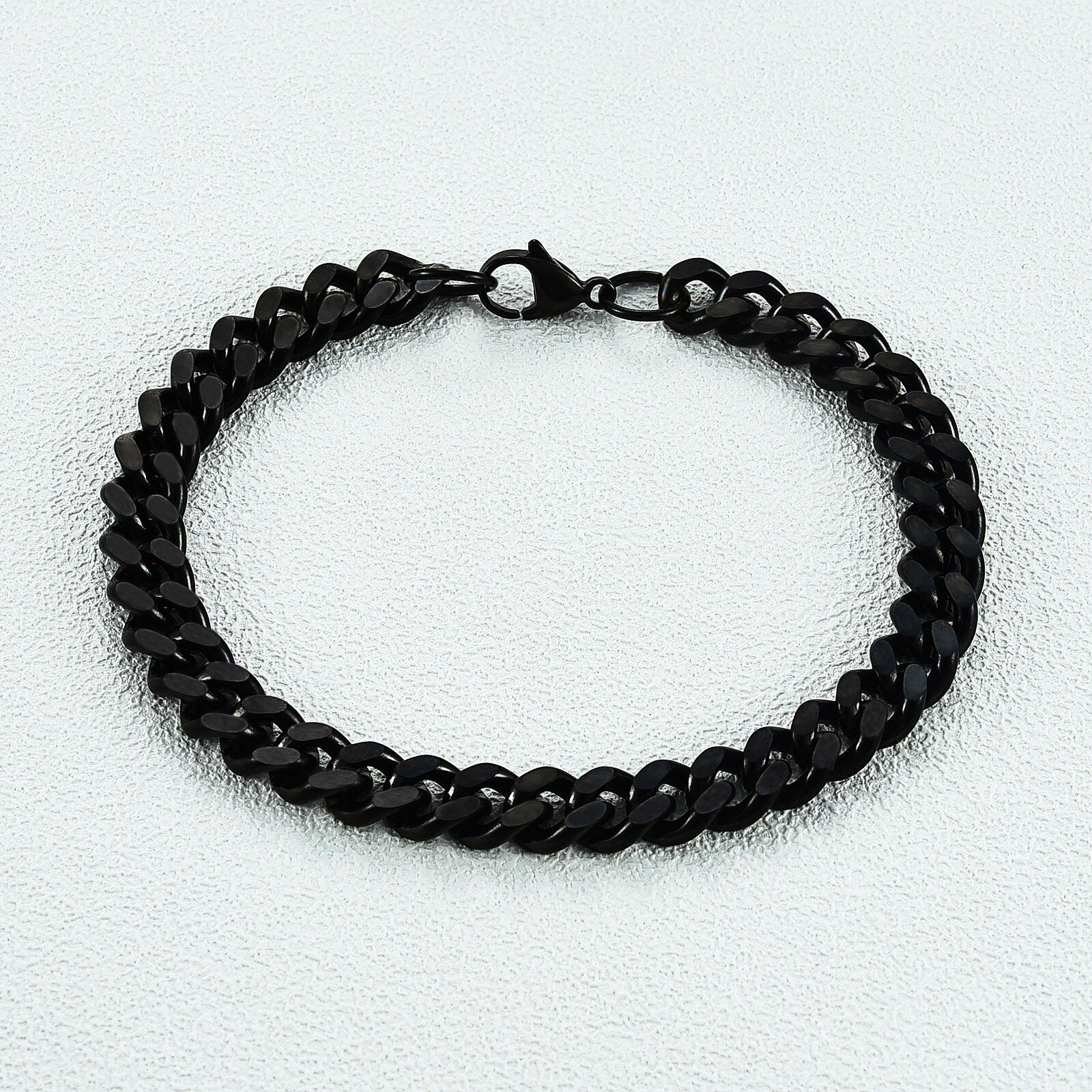 Mens Bracelet Stainless Steel Curb Cuban Chain Black Color Bracelet for Fashion Women Jewelry