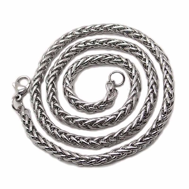 Fashion Jewelry Stainless Steel Necklaces for Men Women Keel Chain Choker Necklace 3mm 24inch