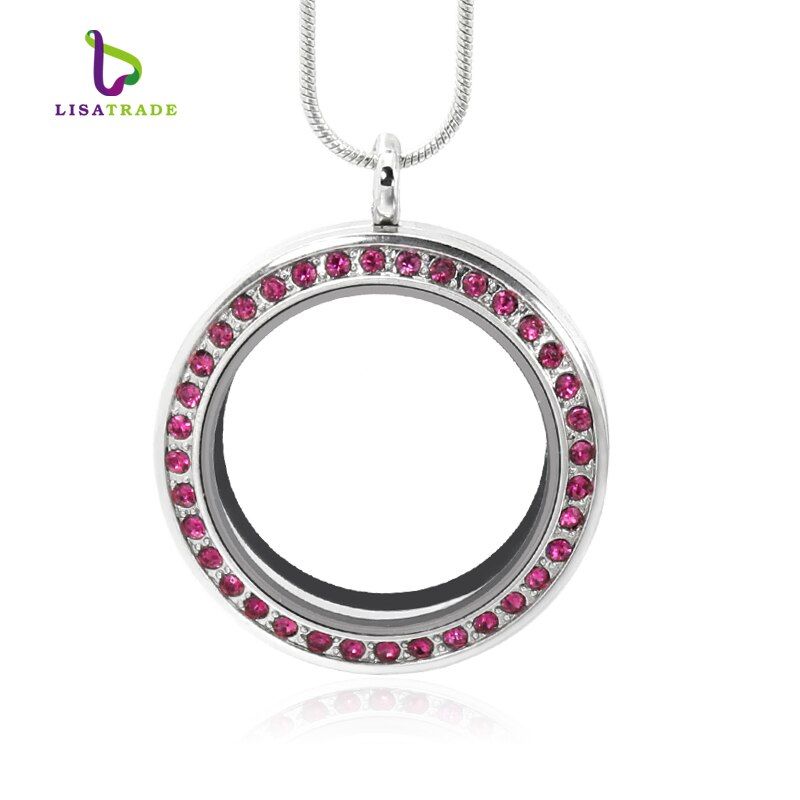 diylocket 10pcs 30mm Round twist living locket high quality floating charm locket (chains included for free) LSFL024*10
