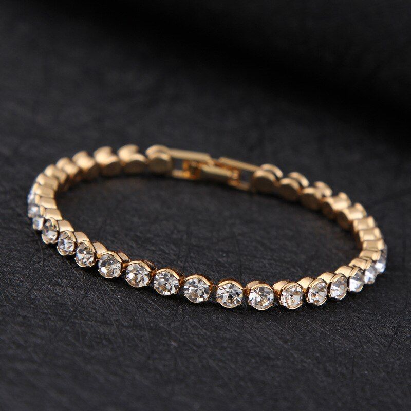 BLIJERY Silver Plated Bridal Bracelets Shiny Austria Crystal Bracelets & Bangles Fashion Women Wedding Accessories