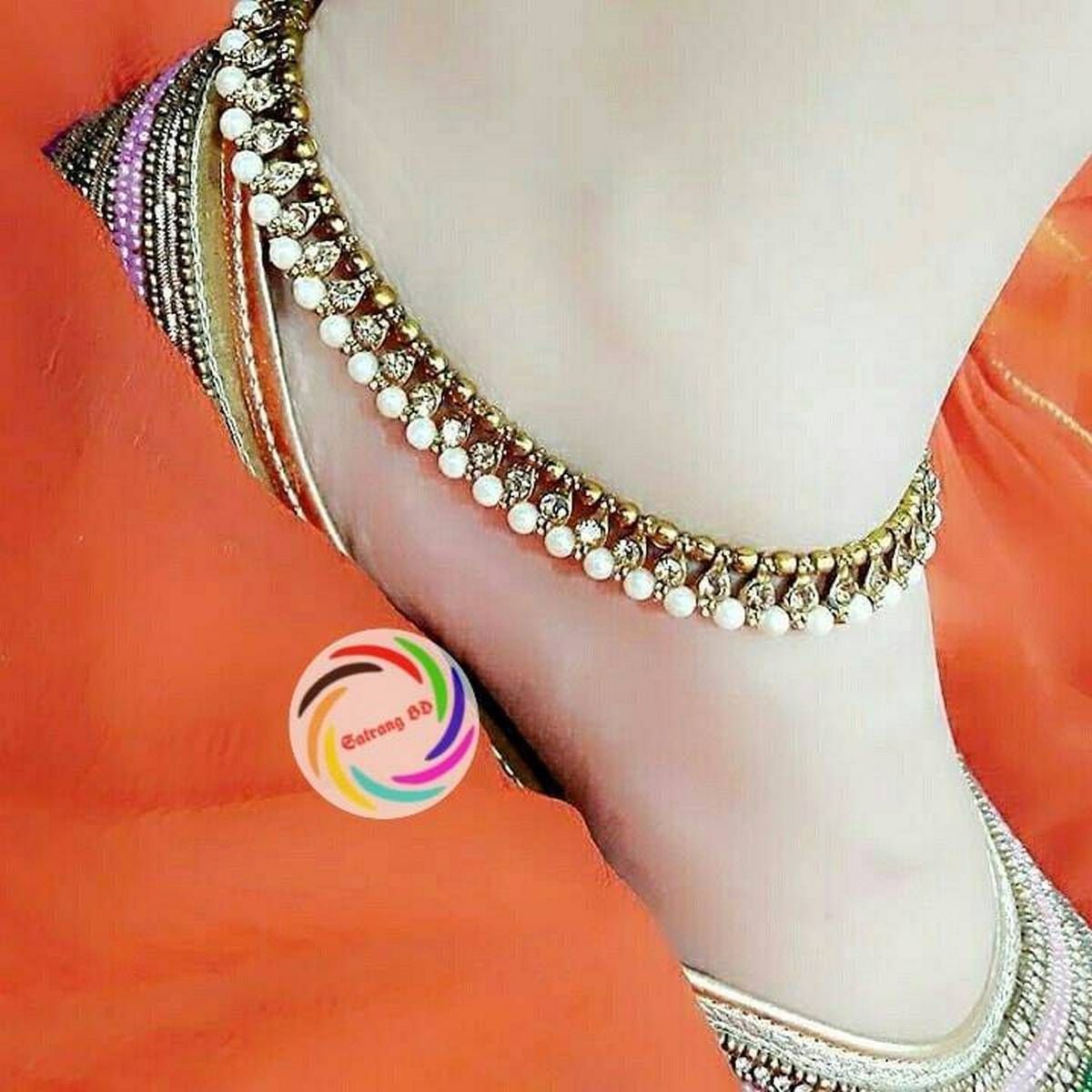 Golden Metal Anklet (Payel) for Women