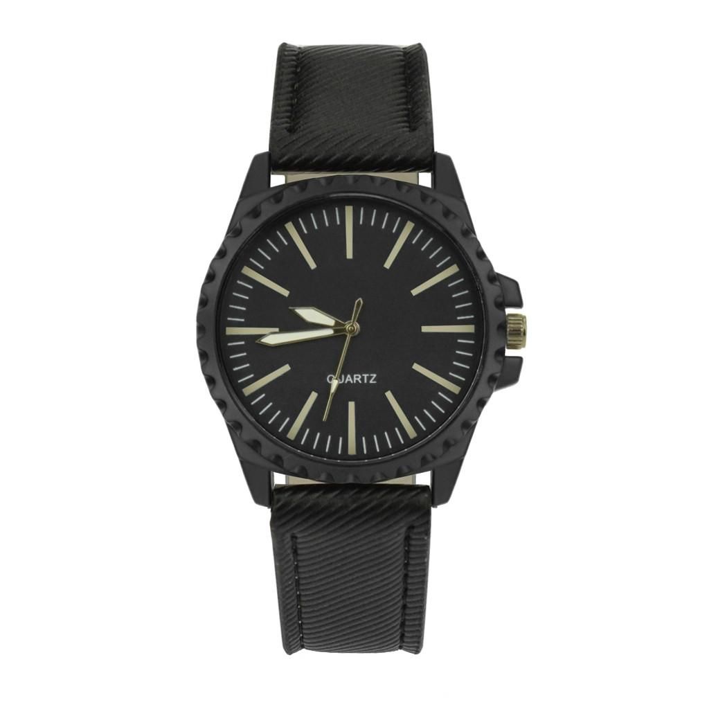 New Men Watch Retro Design Leather Band Analog Alloy Quartz Wrist Watch